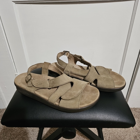 SAS Women's, Huggy Suede Adjustable Sandals, Tan, - Picture 1 of 13